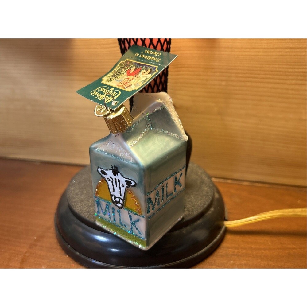 NEW with TAG Old World Christmas Ornament MILK CARTON OWC